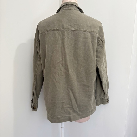 Marine Layer Zito Chore Coat in Olive Green Size Medium Linen Stars Moon - Picture 5 of 16